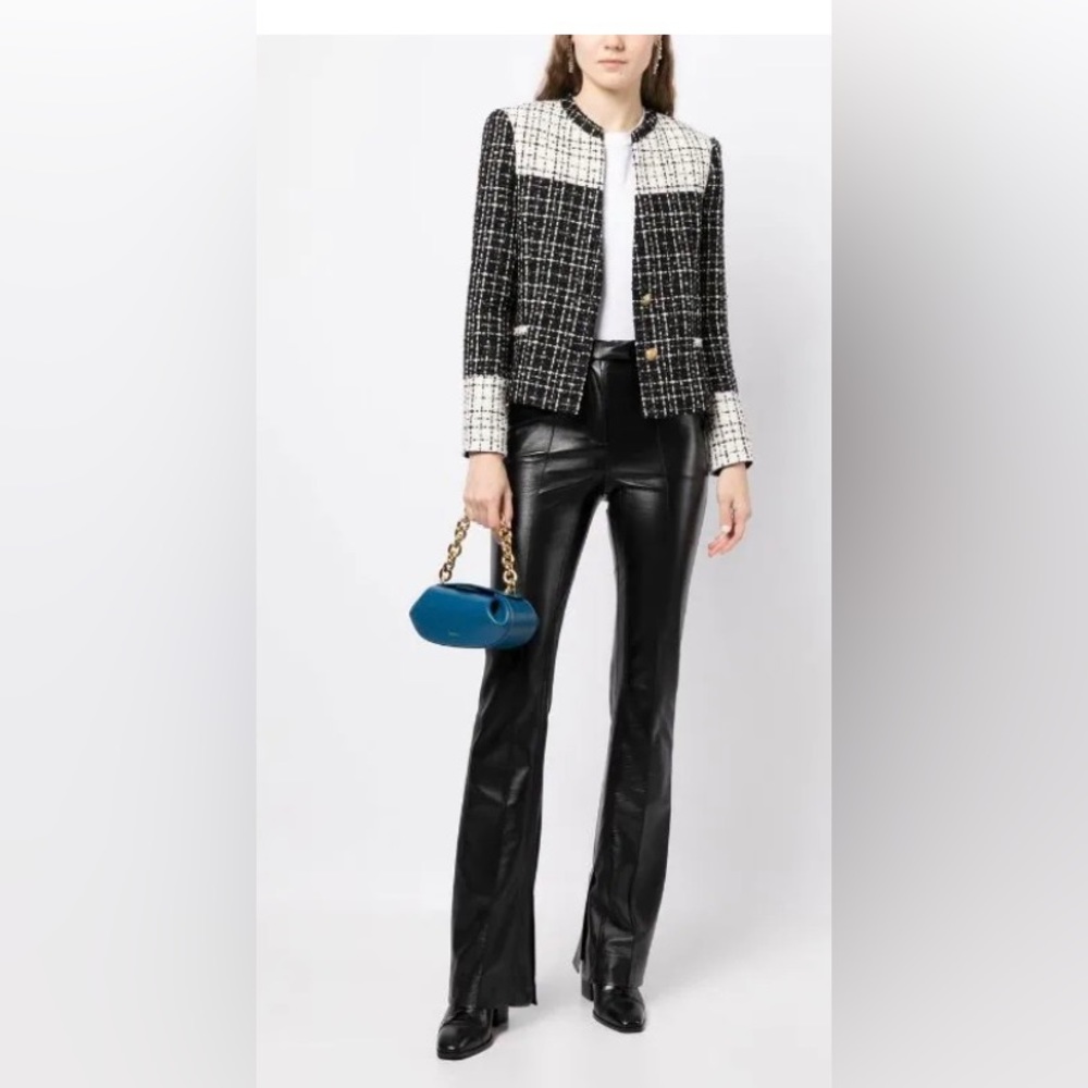 ALICE&OLIVIA Jaydn panelled tweed jacket